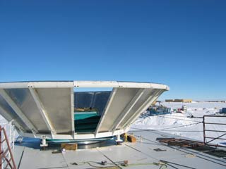 roof view of installed ground shield