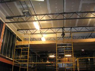 gym ceiling drywall and sound insulation