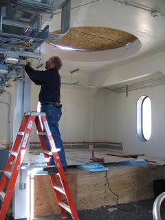 electrician working in the BICEP room
