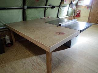 the saw table