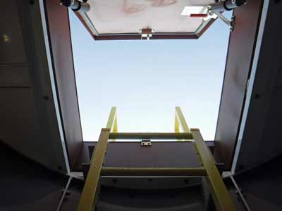 looking up through the hatch