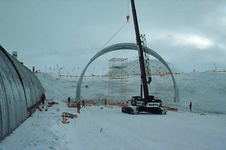 first arch sections erected