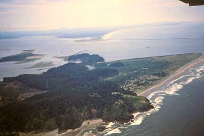 Looking south across the Columbia River mouth