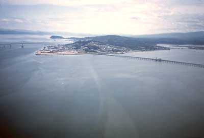 aerial view of the fabrication pier