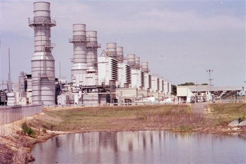 eight peaker GE gas turbines