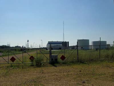 the west entrance to the plant