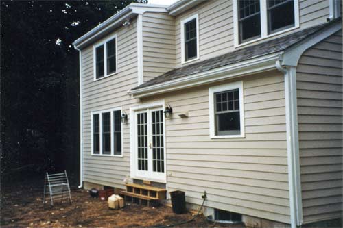 the family room and kitchen