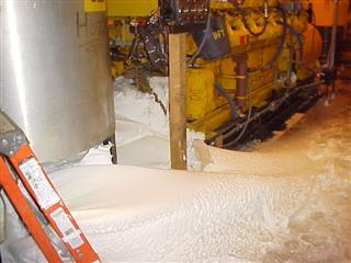snow inside the power plant