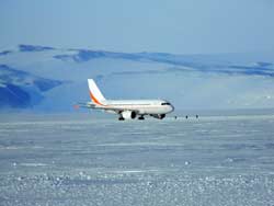 Australian Airbus flight landing at McMurdo on 1 October