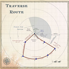 Brunt's traverse route