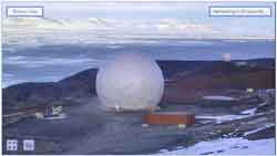 the Ross Island Earth Station radome