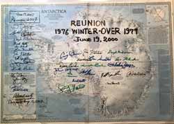 signed Antarctica map