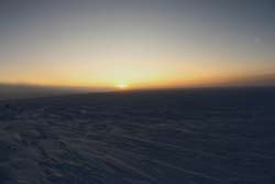 sunrise on the polar plateau