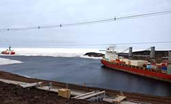 peak of the McMurdo shipping season