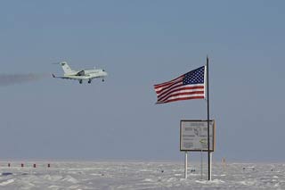 FAA inspection flight of the Pole skiway