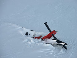 closer view of the crash site