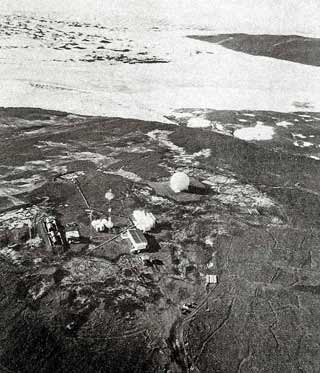 aerial view of the earth station