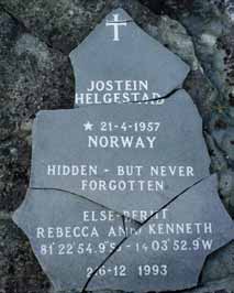 memorial to Jostein Helgestad