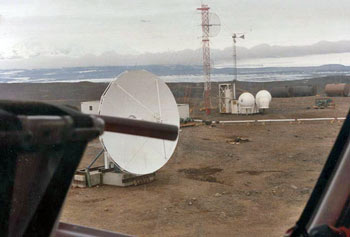 the first Black Island satellite dish