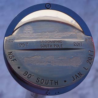 the 2017 South Pole marker