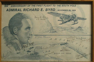 the signed Byrd flight poster