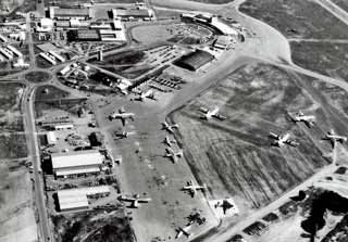 An aerial view of Christchurch airport