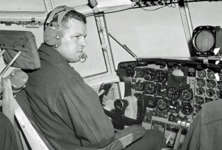 Richard Dickerson at the controls