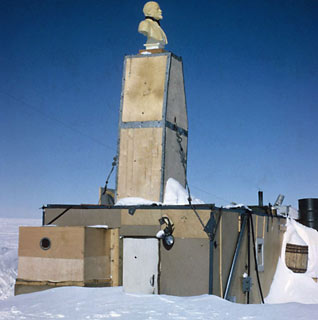 The bust of Lenin at the Pole of Inaccessibility