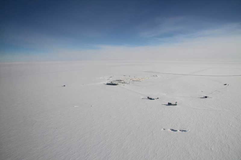 South Pole sign at Centennial time