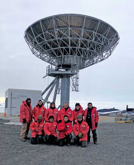 the antenna installation team