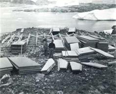 the Old Palmer foundation and other construction material
