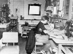 Maggie Amsler in the lab